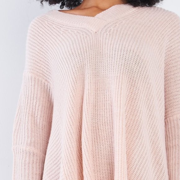 Baby Soft Pink Oversized Knit Top - Picture 3 of 4